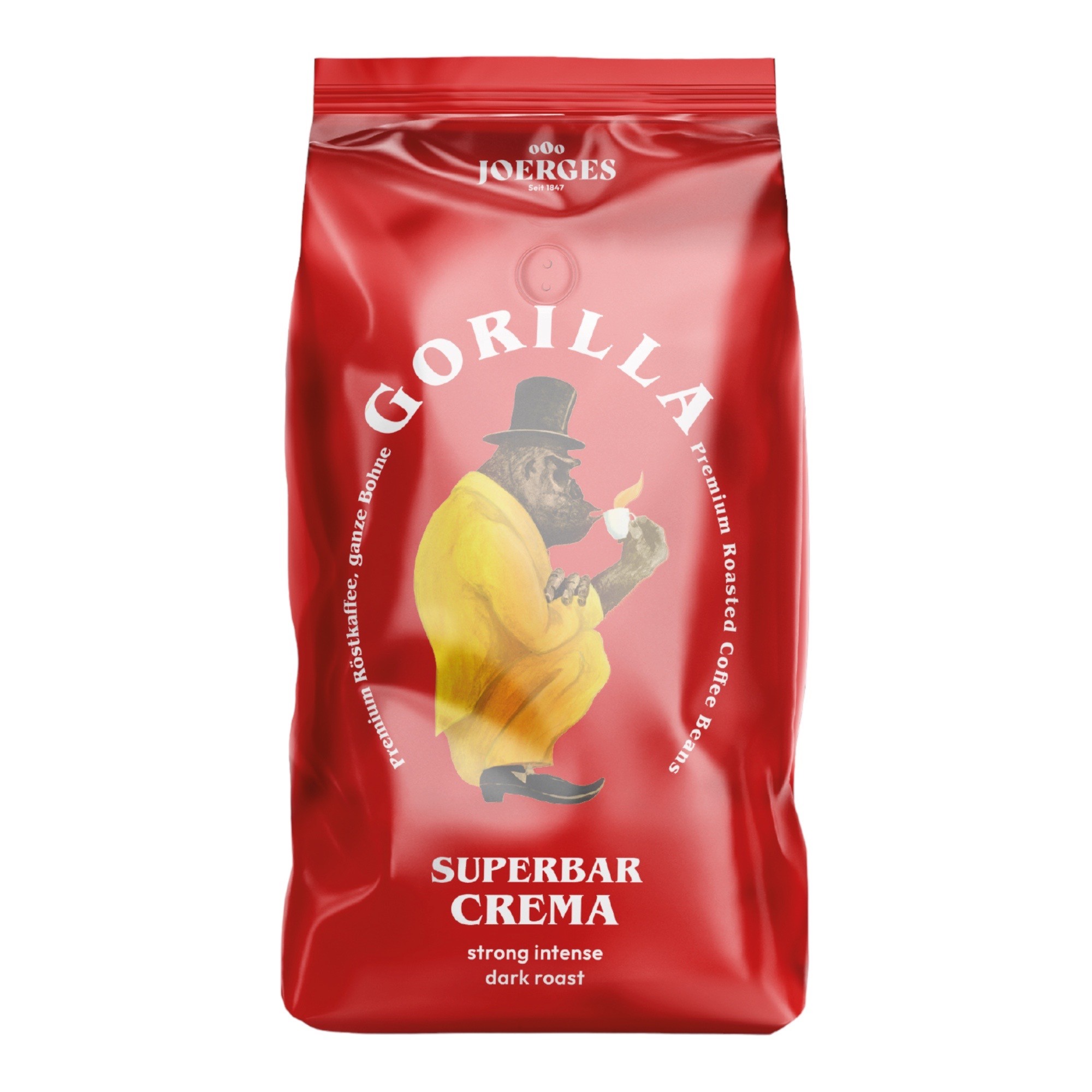 Joerges Gorilla Superbar Crema 1kg 2x Joerges Espresso Gorilla Bar Crema 1000g + 1x Weiche Amaretti 150g