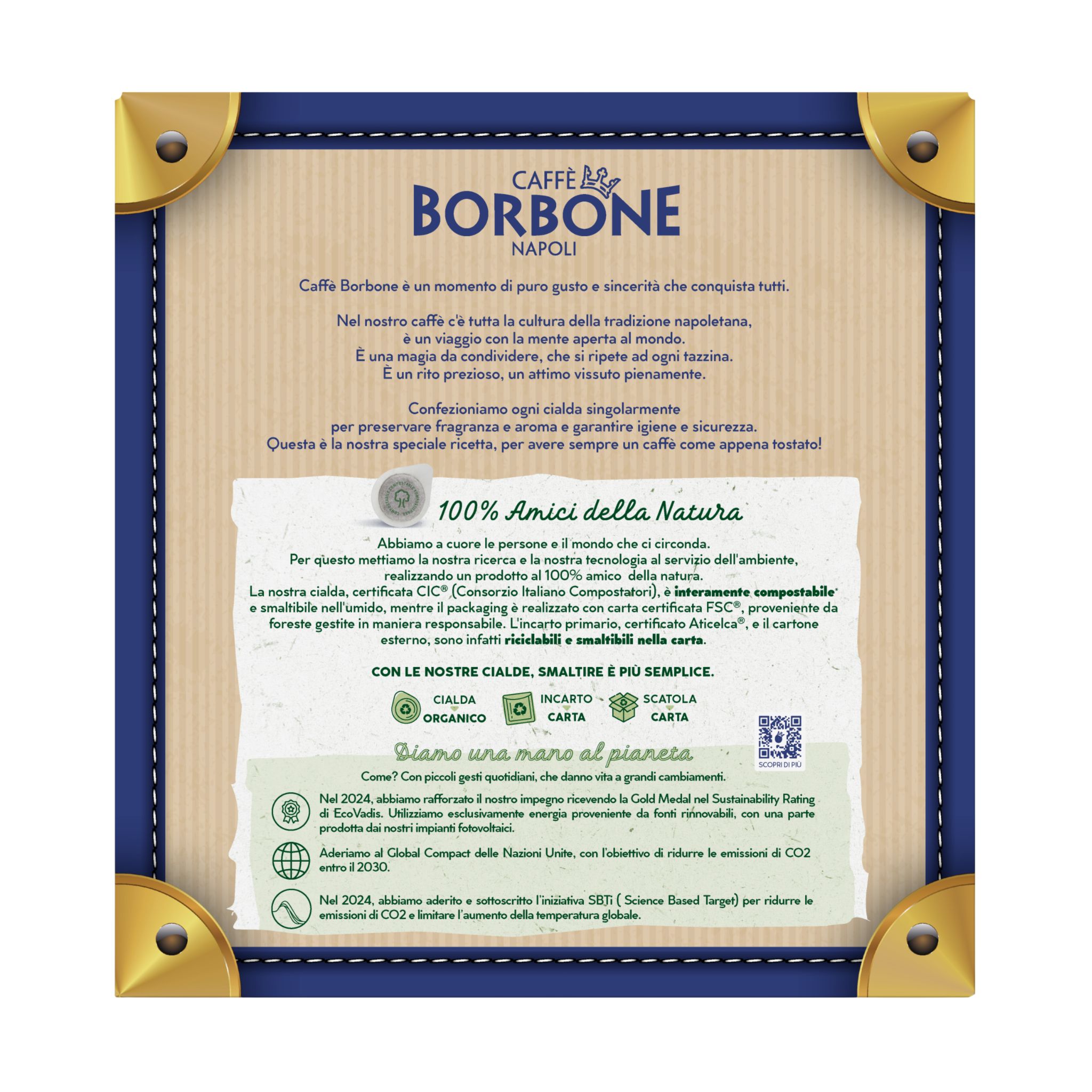 Caffé Borbone kompostierbare Kaffee Pads Rot 150x7,2g