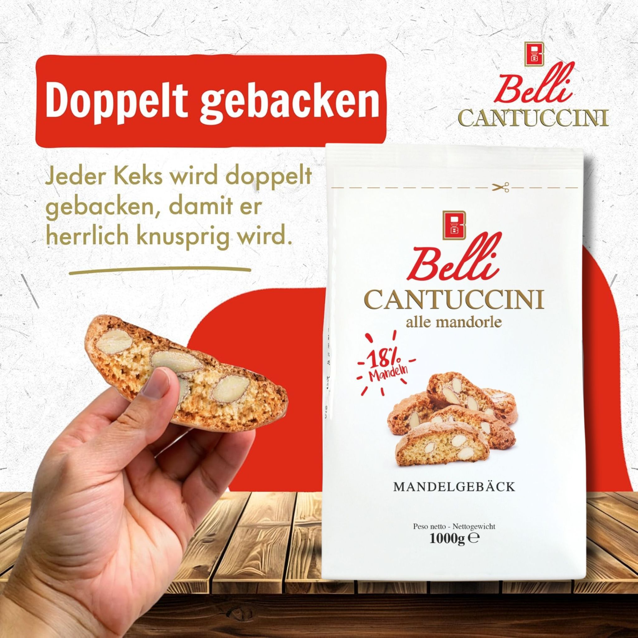 Belli Cantuccini alle mandorle 18% Mandeln 1kg