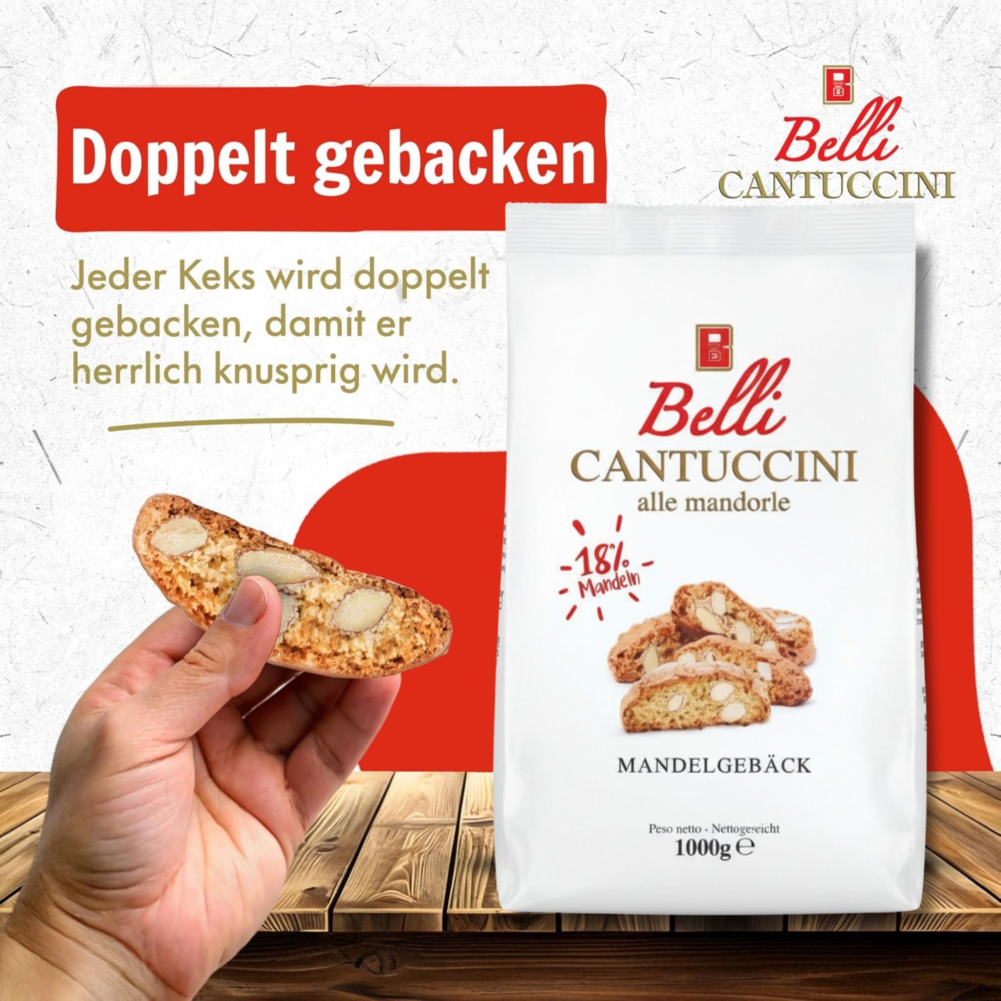 Belli Cantuccini alle mandorle 18% Mandeln 1kg
