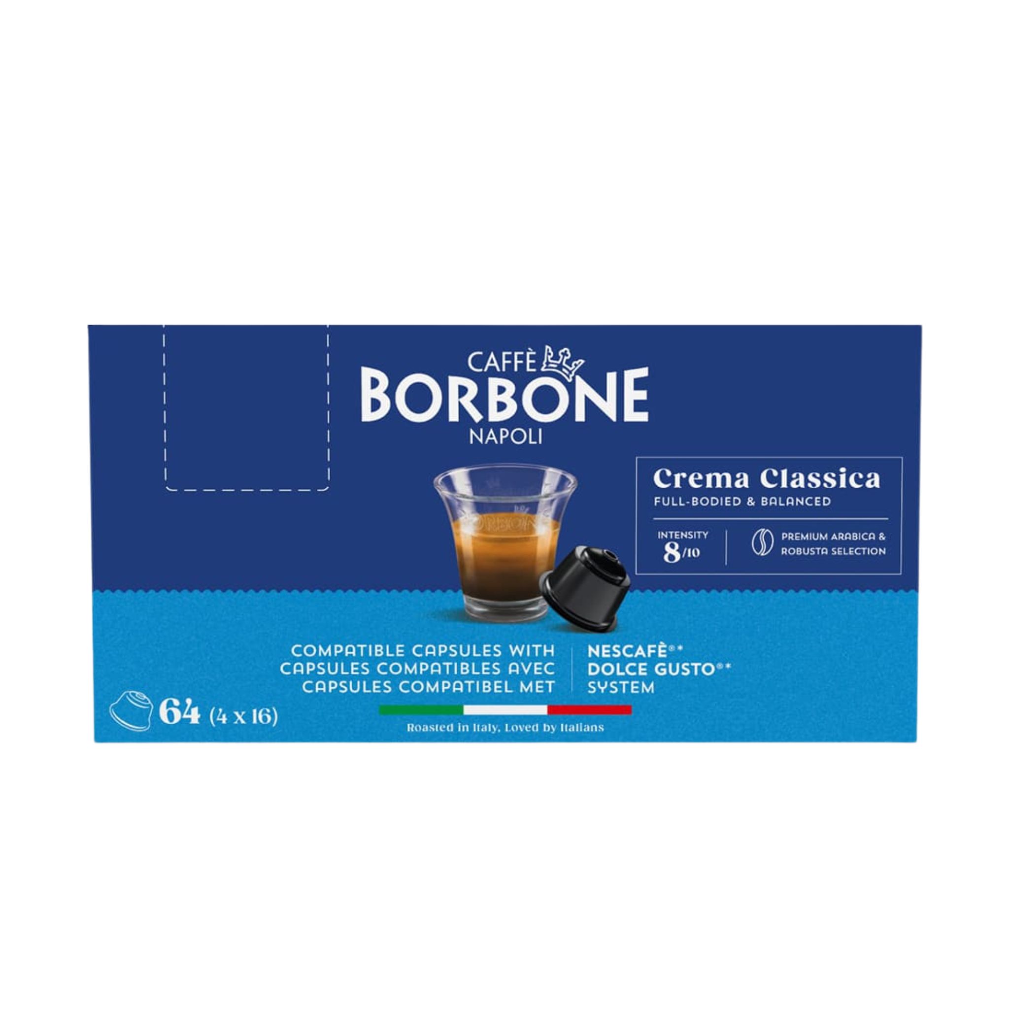 Caffè Borbone 64 Kapseln Crema Classica Kompatibel mit Nescafè®* Dolce Gusto®* Caffè Borbone 64 Kapseln Crema Classica Kompatibel mit Nescafè®* Dolce Gusto®*