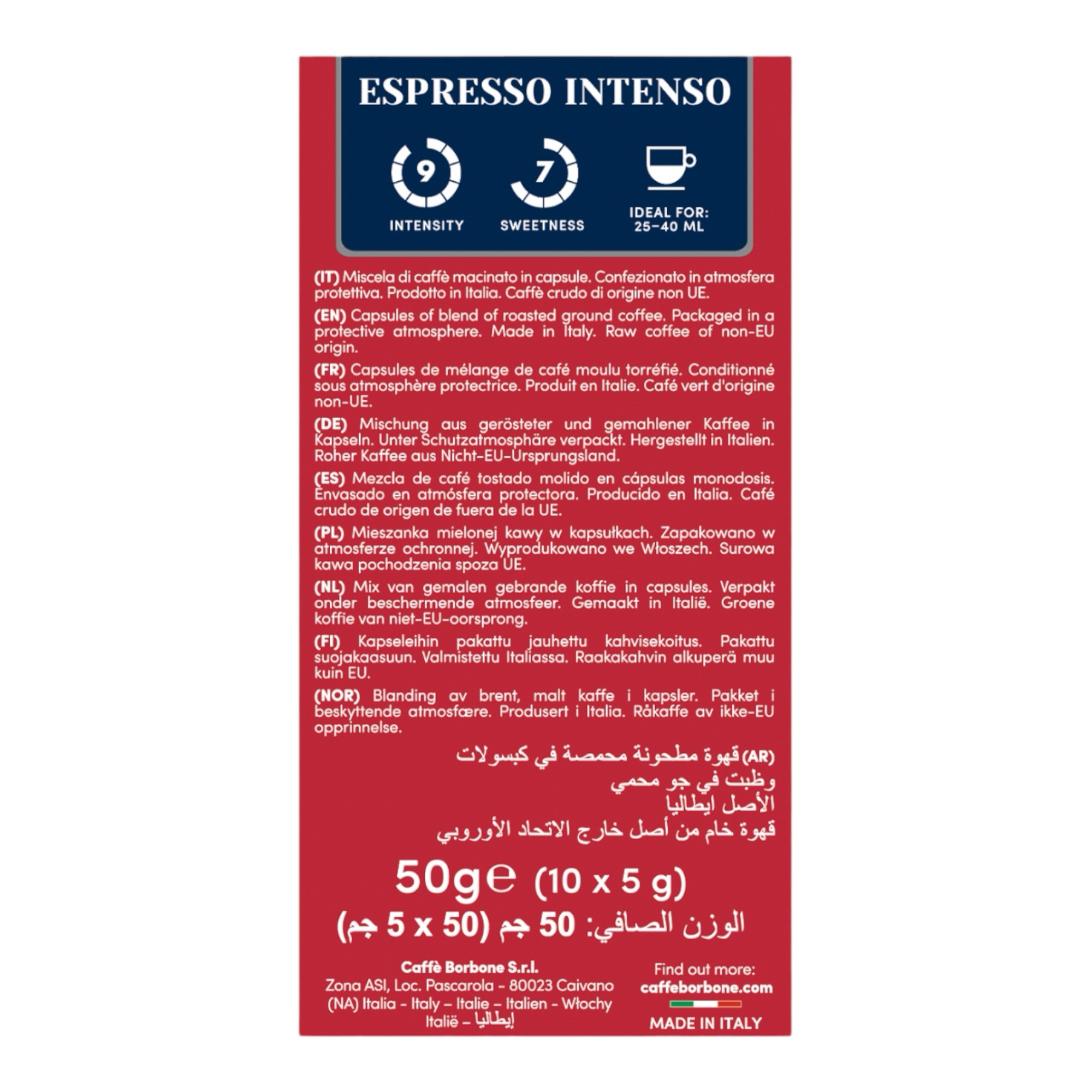 Caffè Borbone Espresso Intenso 10 Kapseln Nespresso® kompatibel