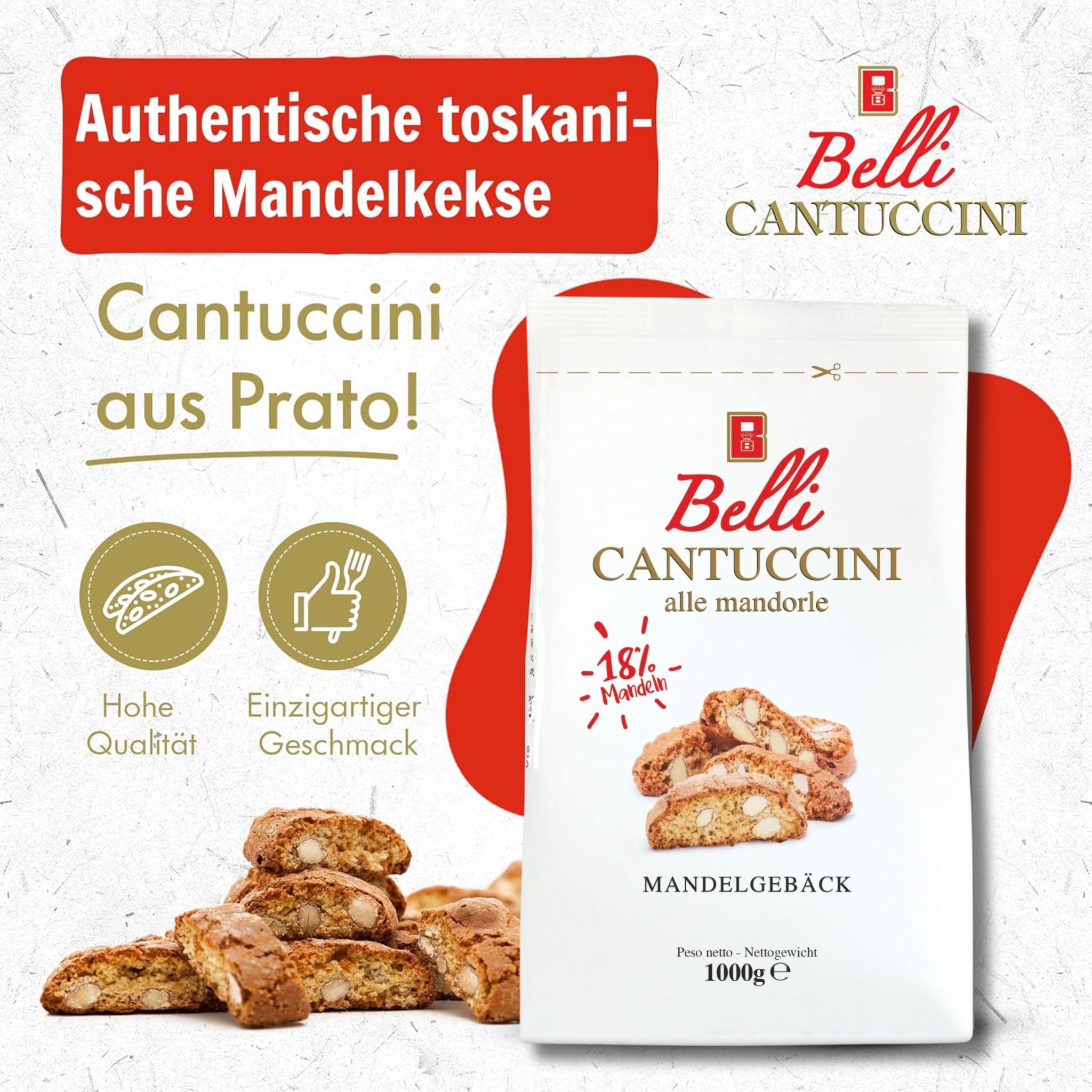 Belli Cantuccini alle mandorle 18% Mandeln 1kg