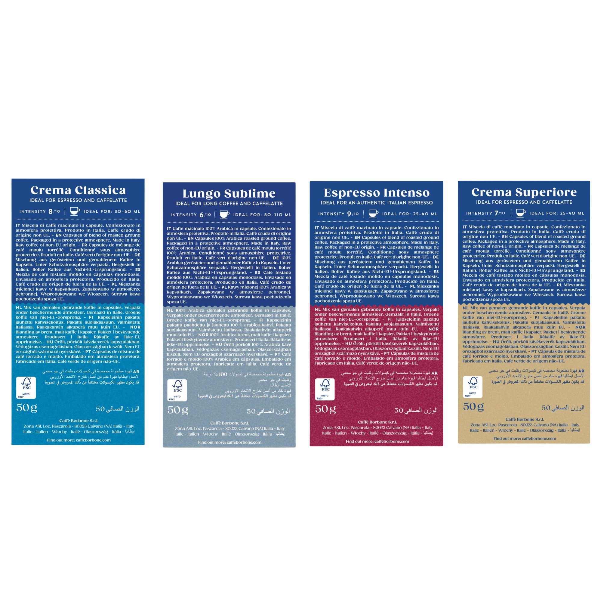 Caffè Borbone Probierset 40 Kapseln Nespresso® kompatibel