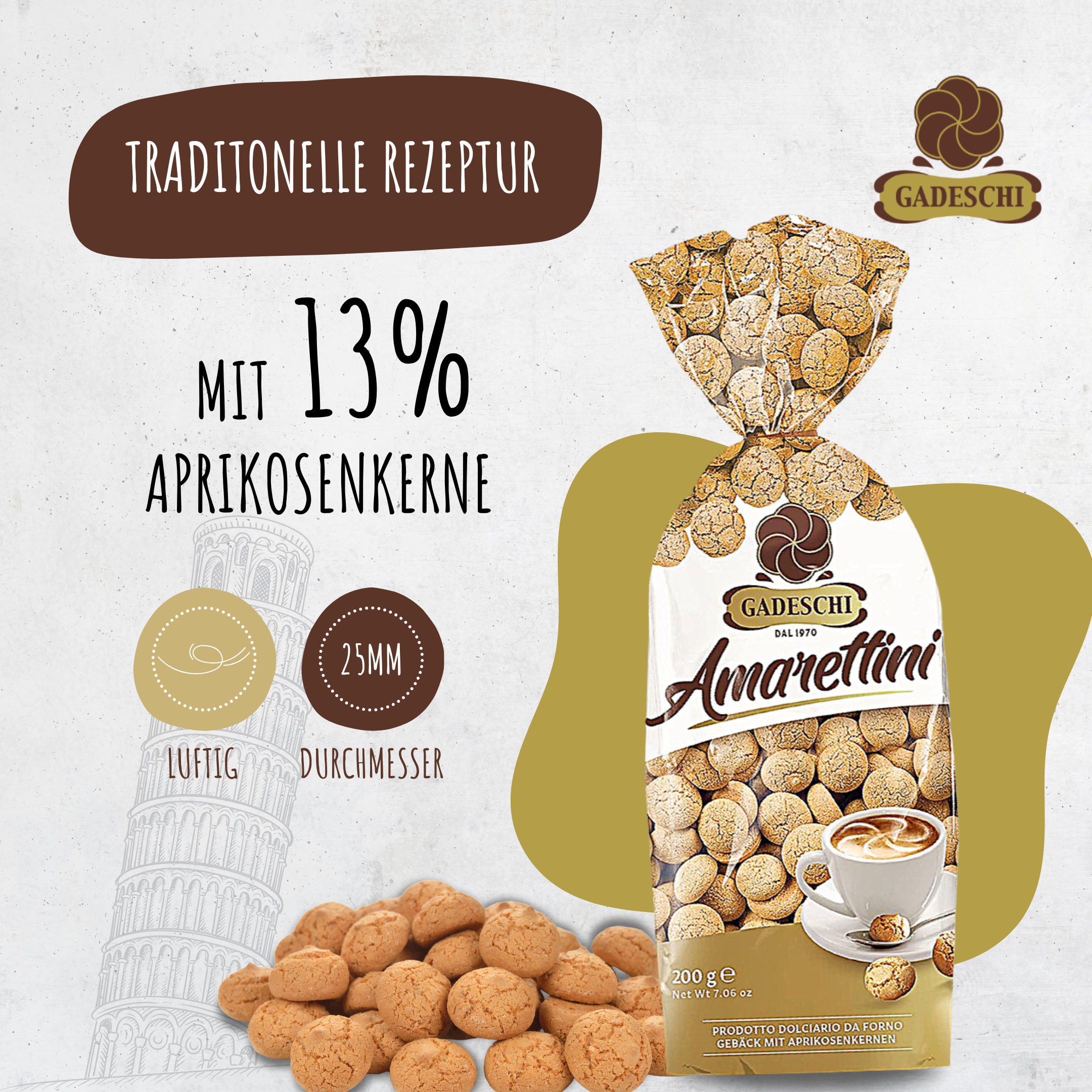 Dolciaria Gadeschi Amarettini 200g Dolciaria Gadeschi Amarettini 200g