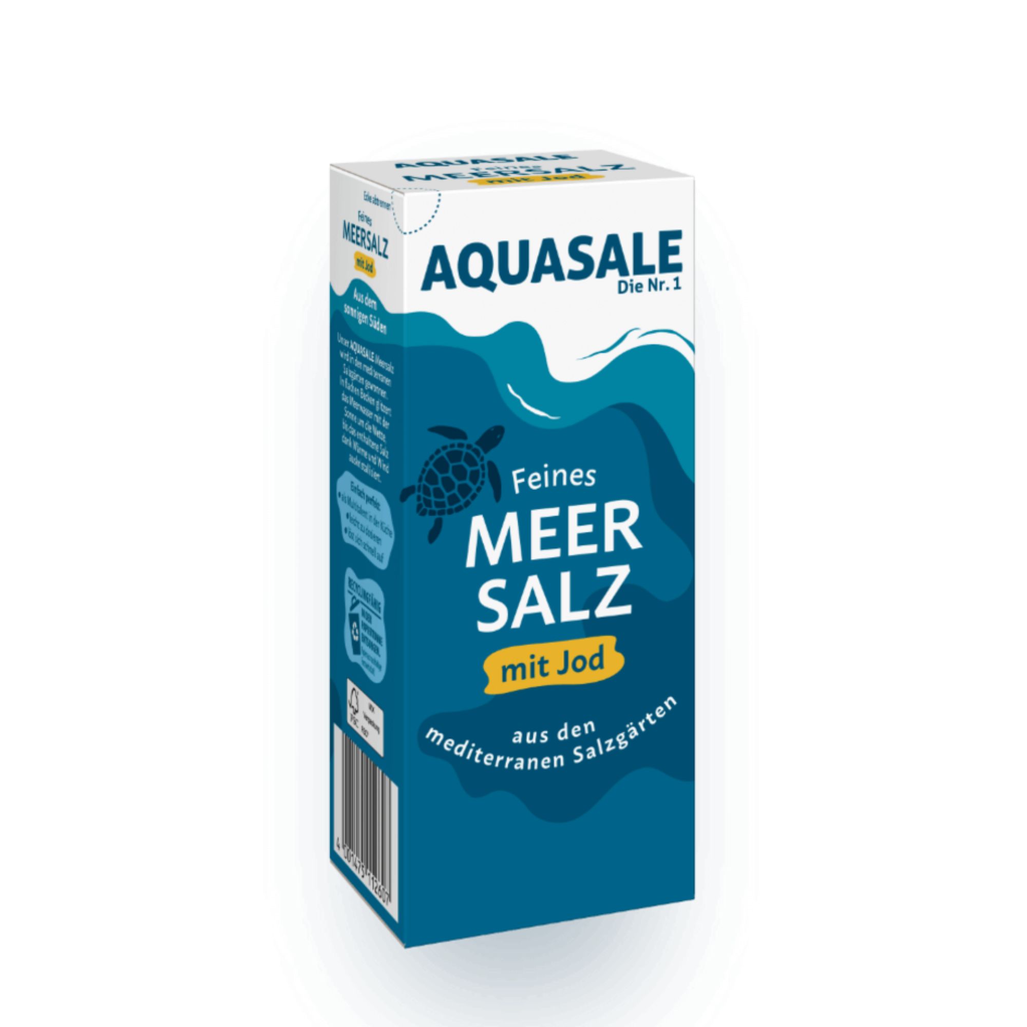 Aquasale Feines Meersalz mit Jod 500g