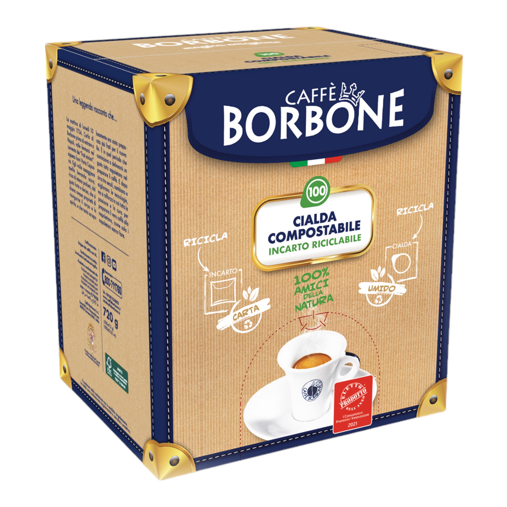 Caffè Borbone Kaffeepads Dekoffiniert 100 E.S.E. Pads Caffè Borbone Kaffeepads Dekoffiniert 100 E.S.E. Pads