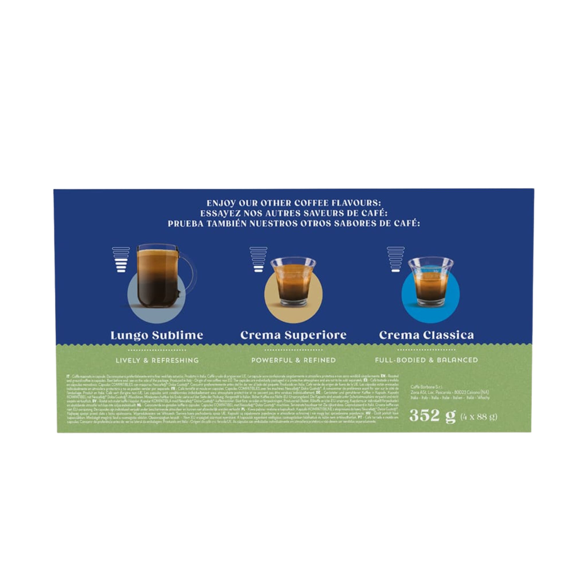 Caffè Borbone 64 Kapseln Dekoffiniert Kompatibel mit Nescafè®* Dolce Gusto®*