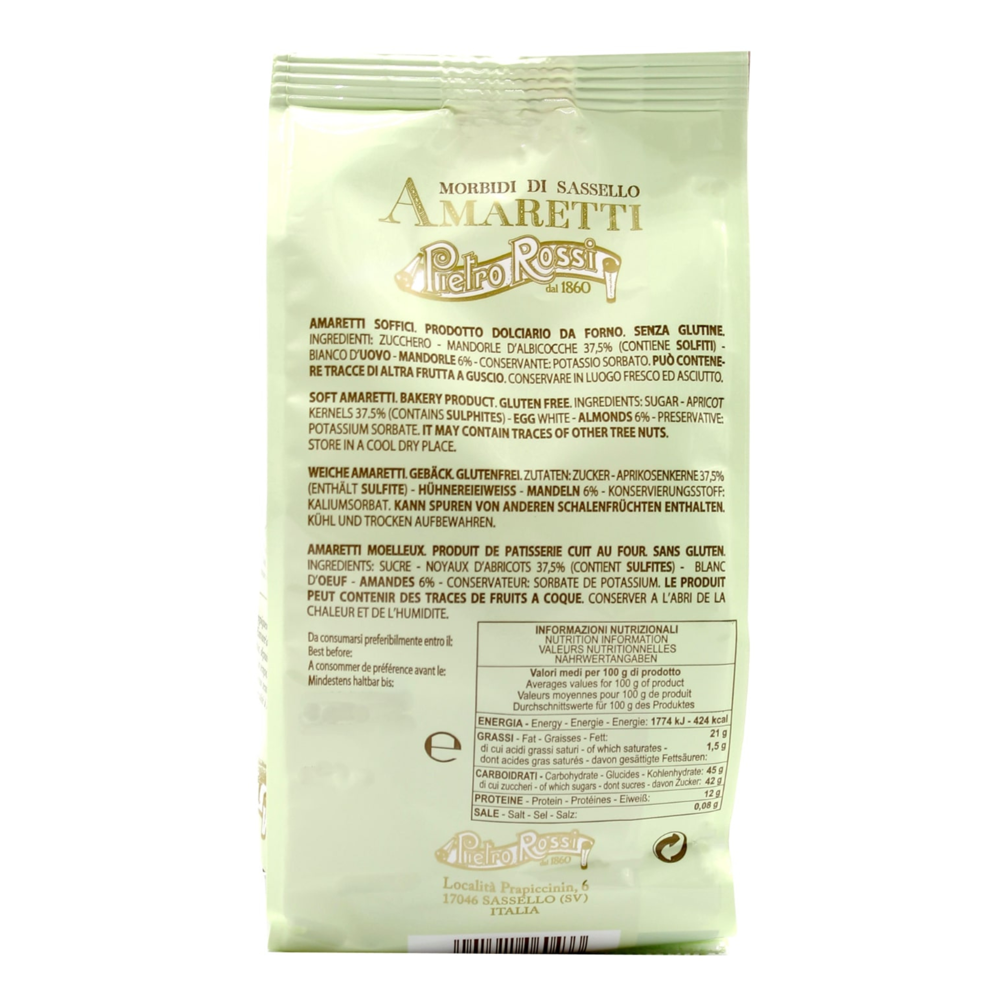 Pietro Rossi Weiche Amaretti - Amaretti Morbidi 150g Amaretti Virginia Pietro Rossi Weiche Amaretti (1x 120g)