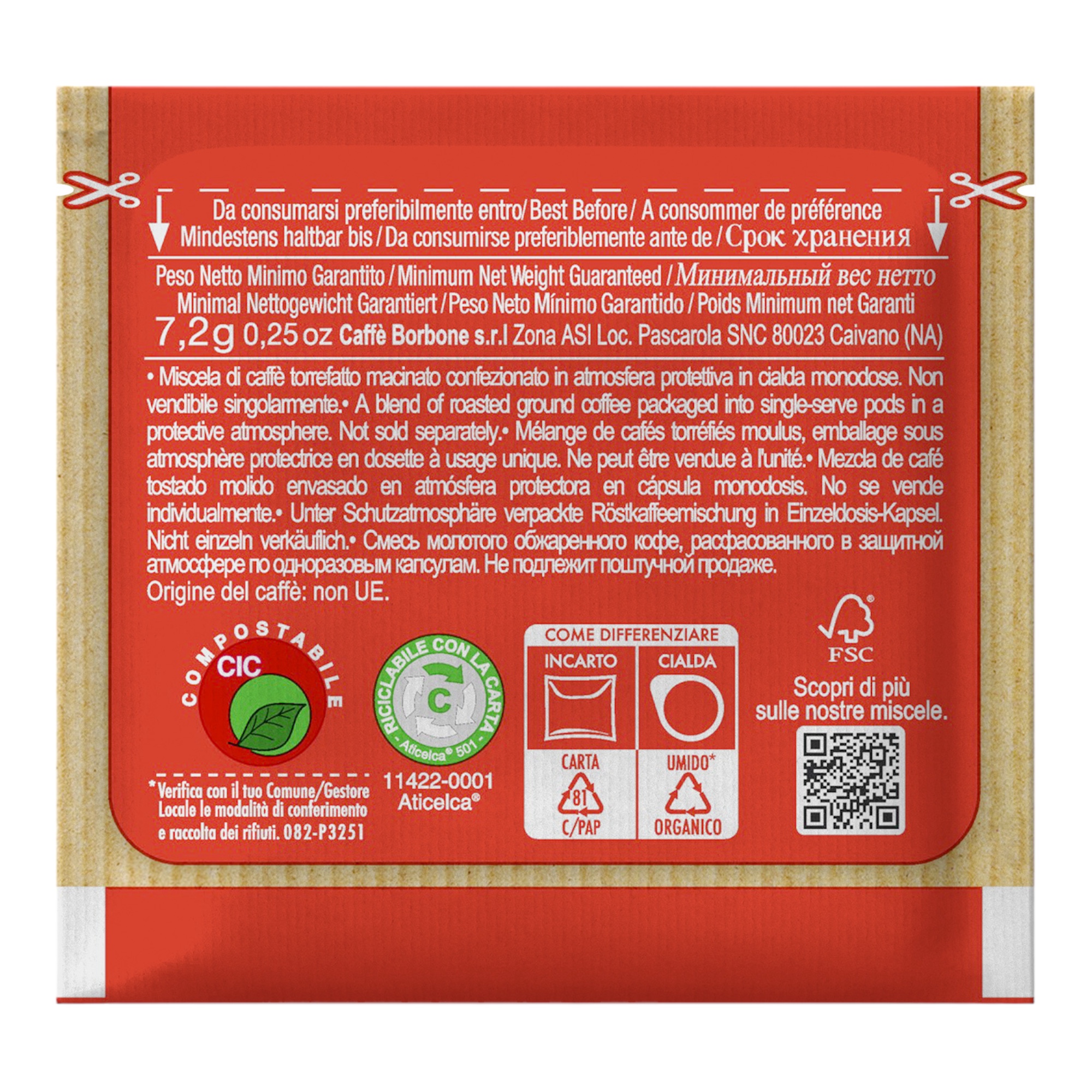 Caffè Borbone Kaffeepads Rossa 50 E.S.E. Pads Caffè Borbone Kaffeepads Rossa 100 E.S.E. Pads