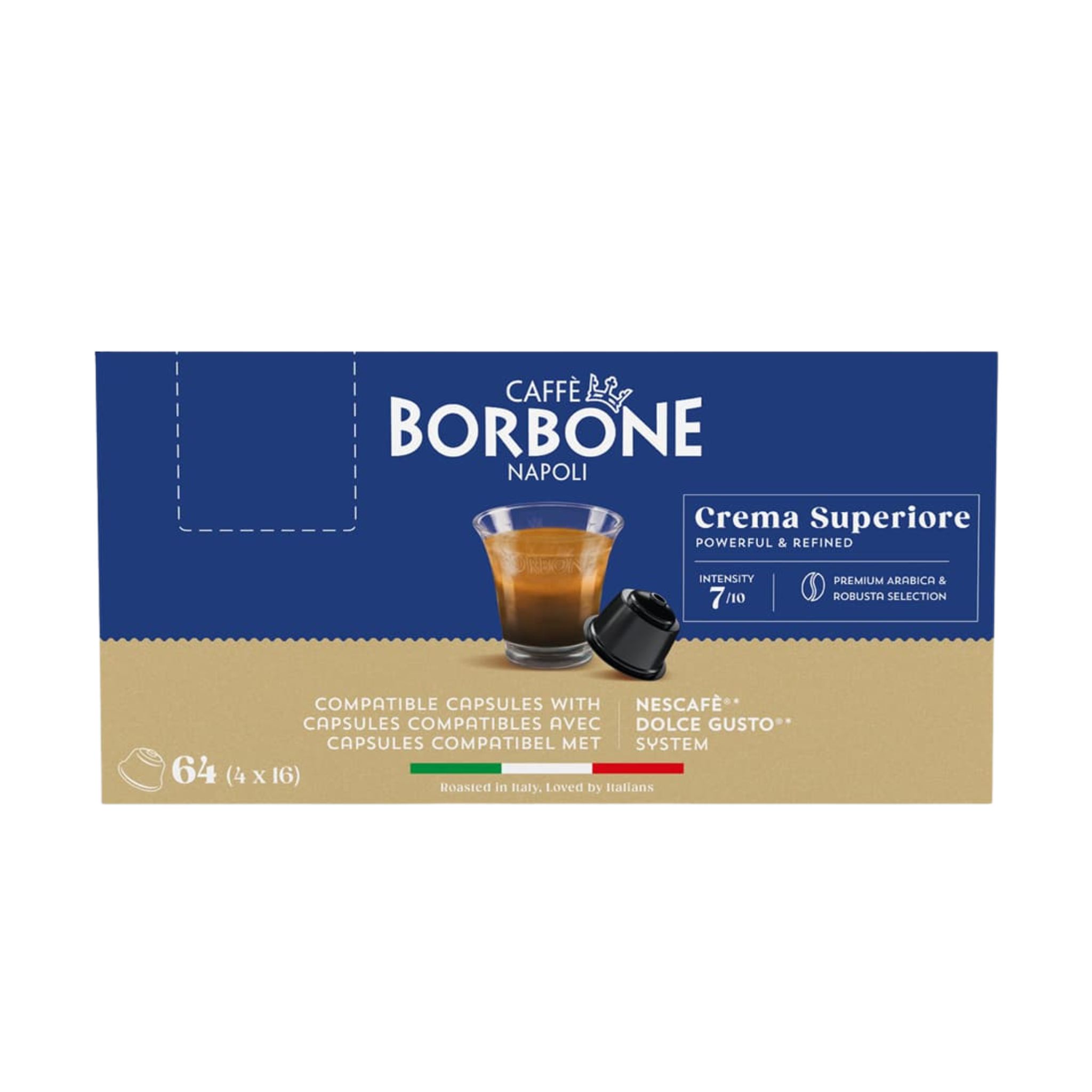 Caffè Borbone 64 Kapseln Crema Superiore Kompatibel mit Nescafè®* Dolce Gusto®* Caffè Borbone 64 Kapseln Crema Superiore Kompatibel mit Nescafè®* Dolce Gusto®*