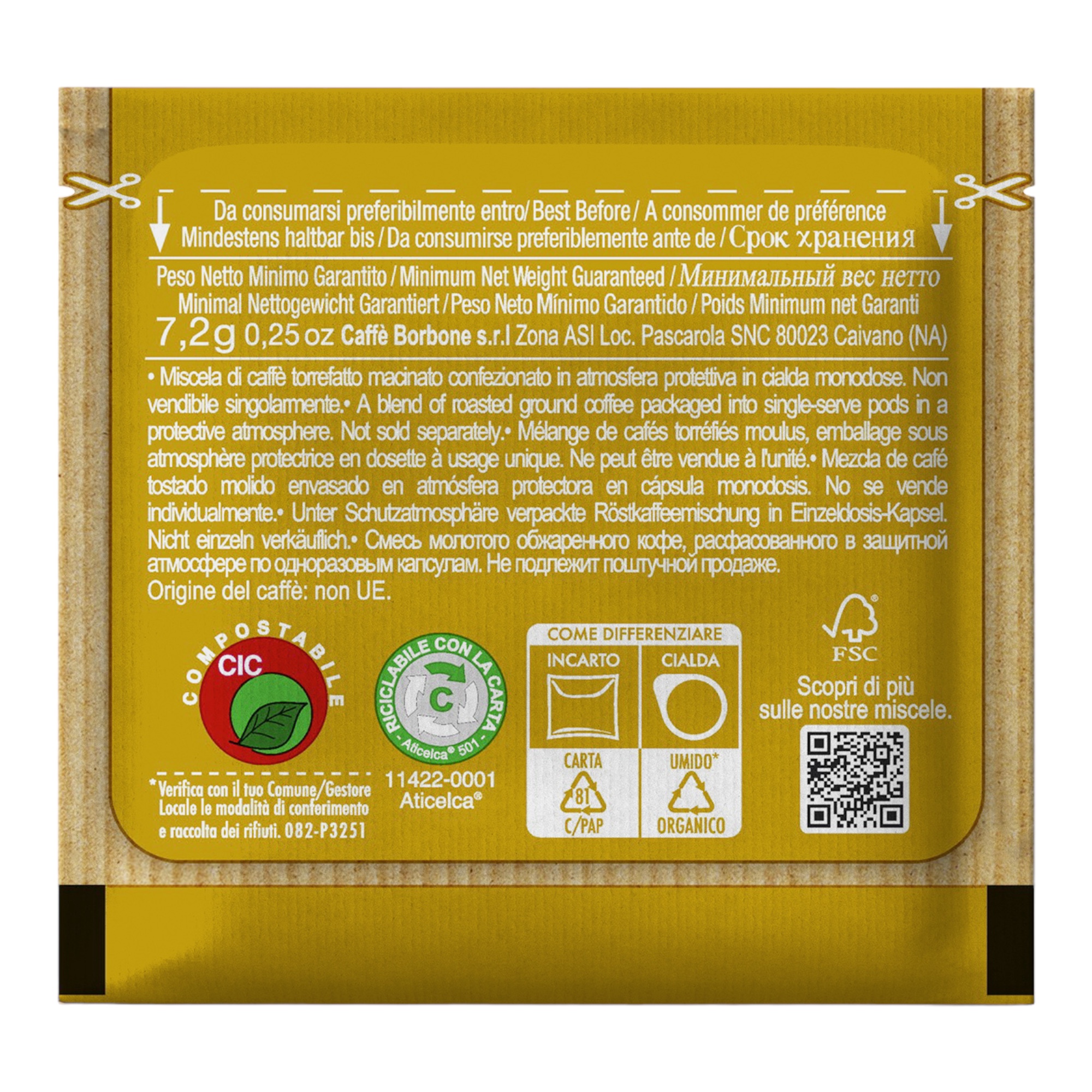 Caffè Borbone Kaffeepads Oro 100 E.S.E. Pads Caffè Borbone Kaffeepads Oro 50 E.S.E. Pads