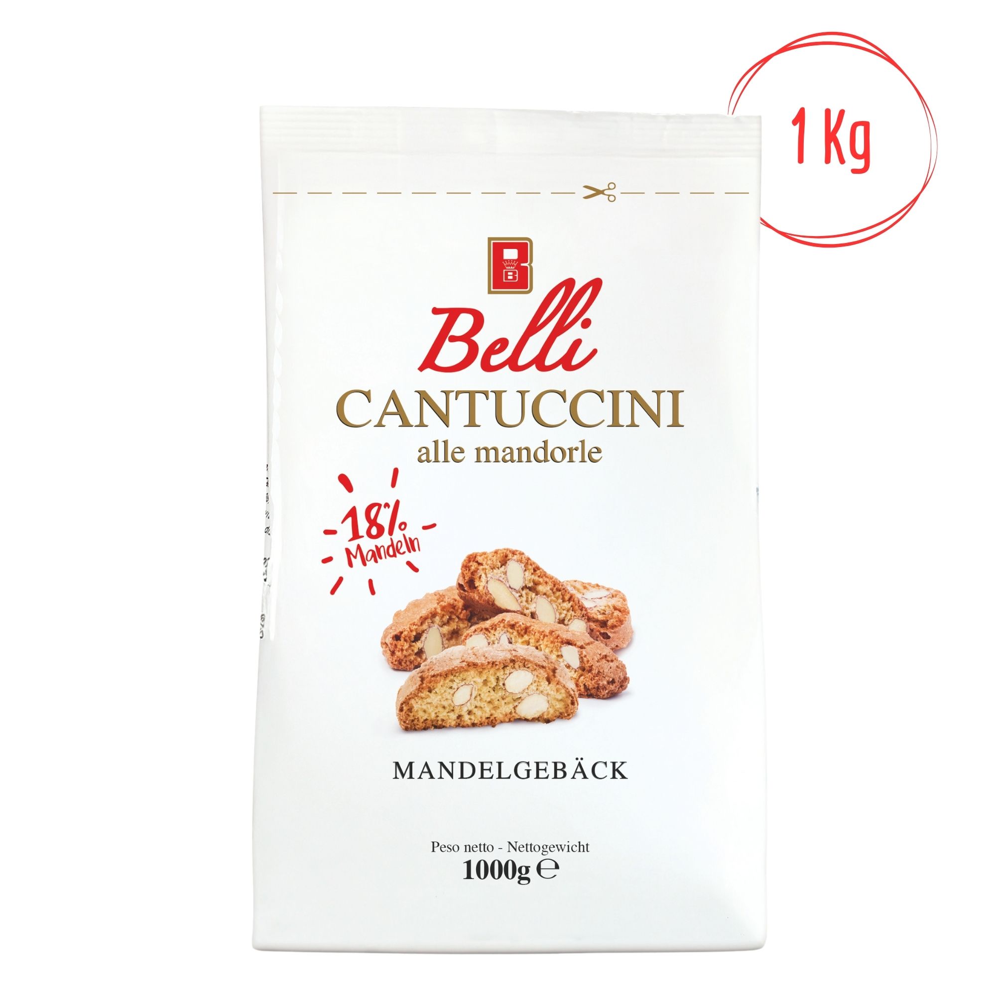 Belli Cantuccini alle mandorle 18% Mandeln 1kg Belli Cantuccini alle mandorle 18% Mandeln 1kg