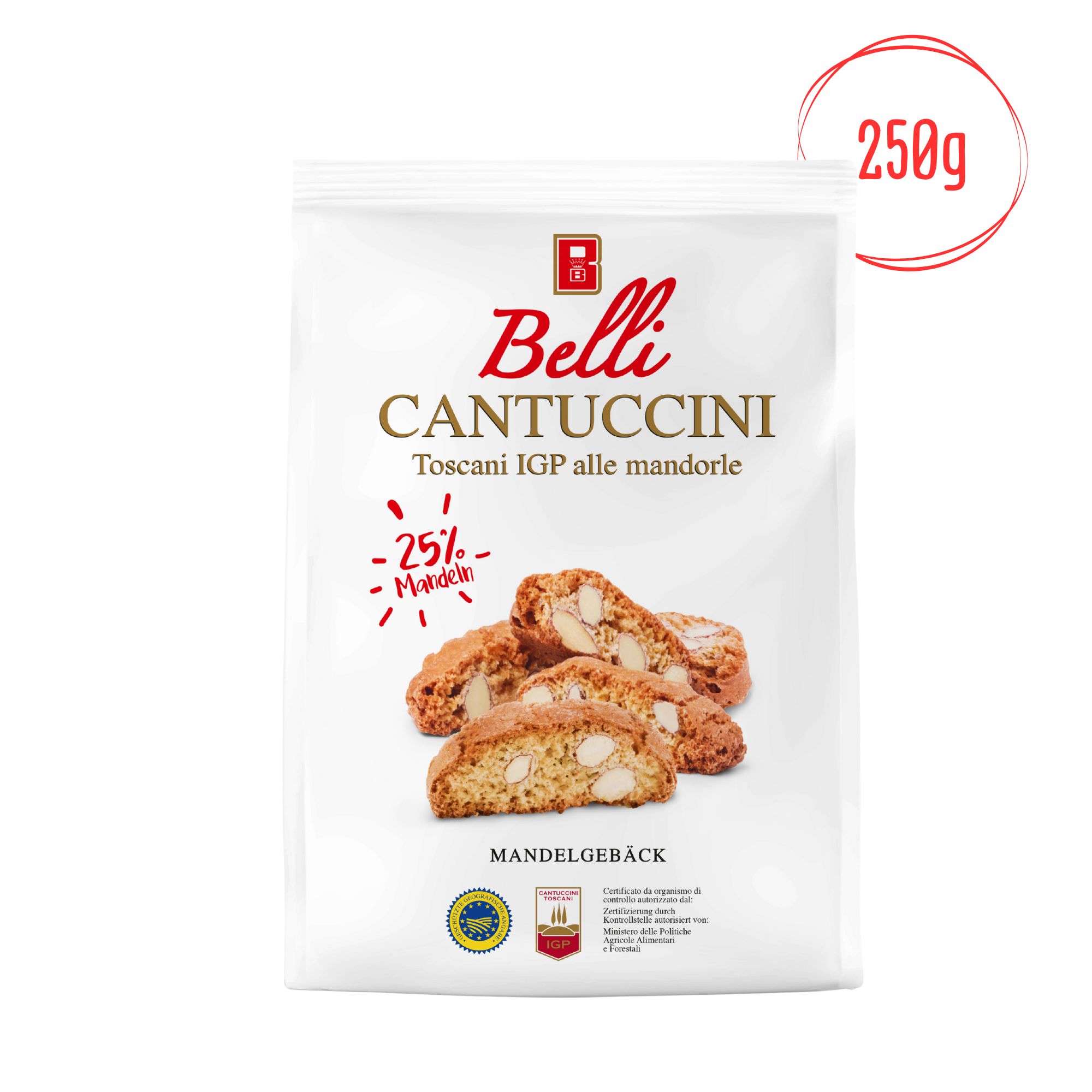 Belli Cantuccini alle mandorle 25% Mandeln 250g 6x Joerges Gorilla Kaffeehaus 1000g + 1x Belli Cantuccini alle mandorle IGP 250g