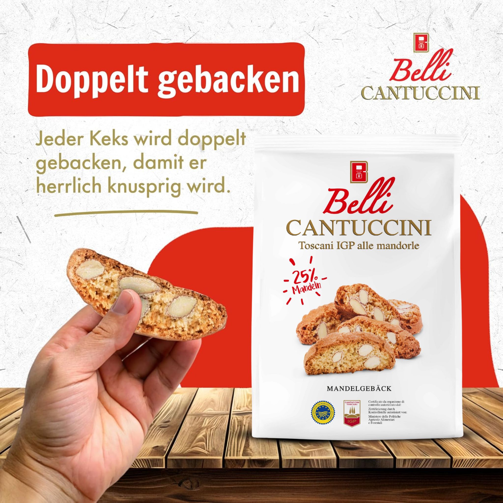 Belli Cantuccini alle mandorle 25% Mandeln 250g
