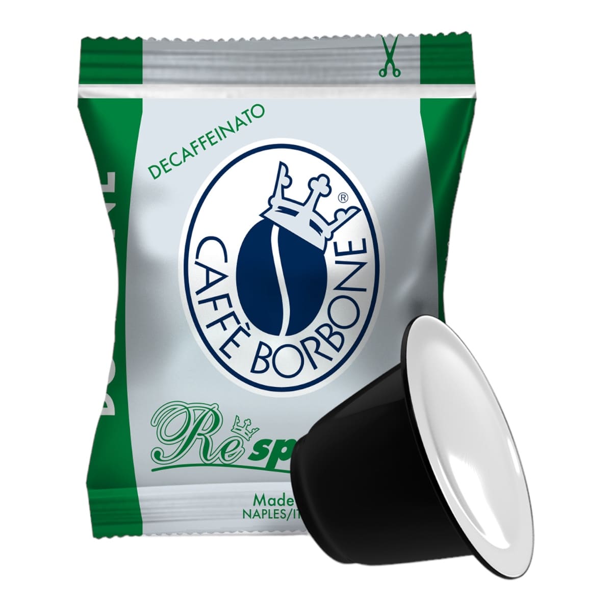 caffe-borbone-respresso-kapseln-dekoffiniert-vorderseite.jpg Caffè Borbone Dekoffiniert 50 Kapseln Nespresso® kompatibel MHD 10/26