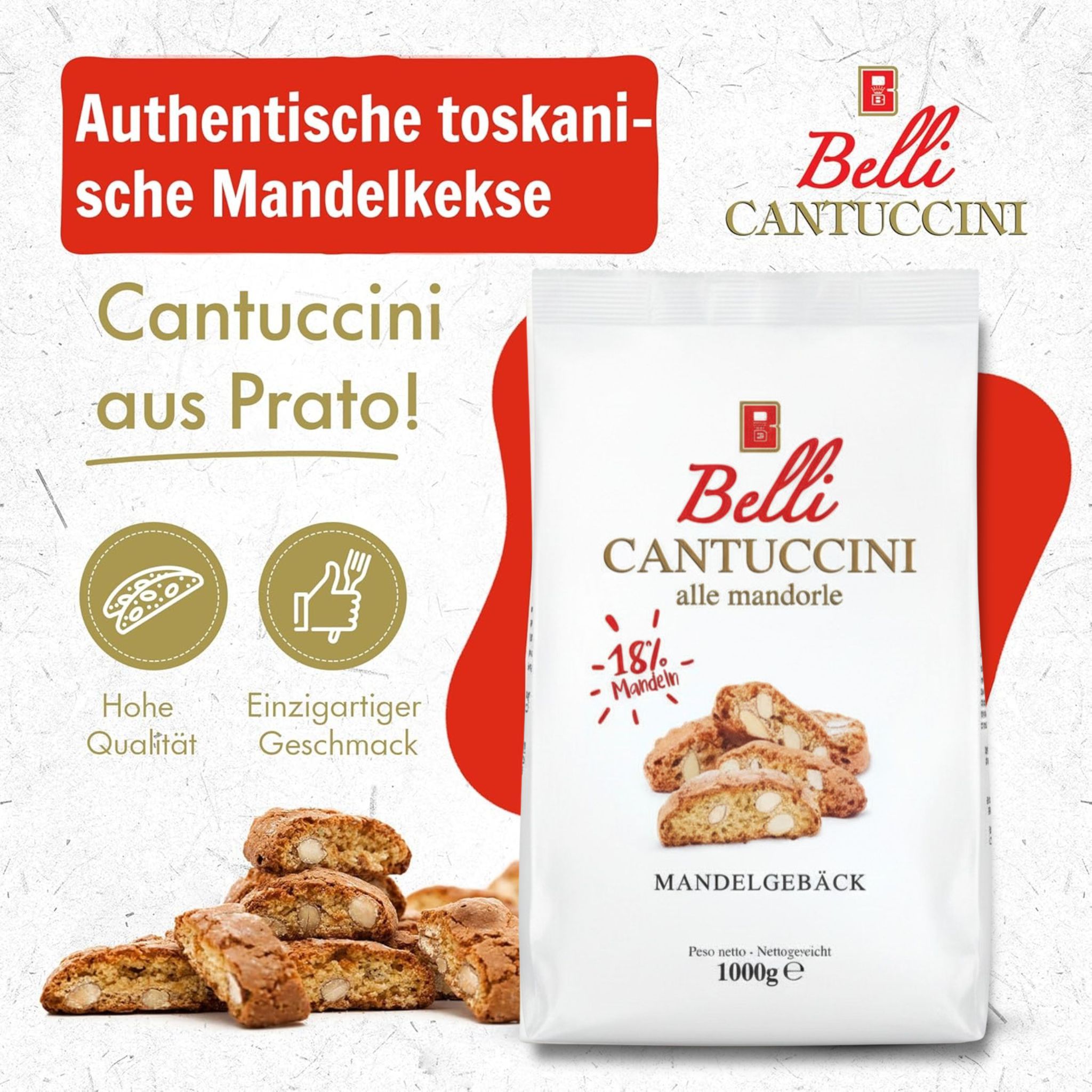 Belli Cantuccini alle mandorle 18% Mandeln 1kg