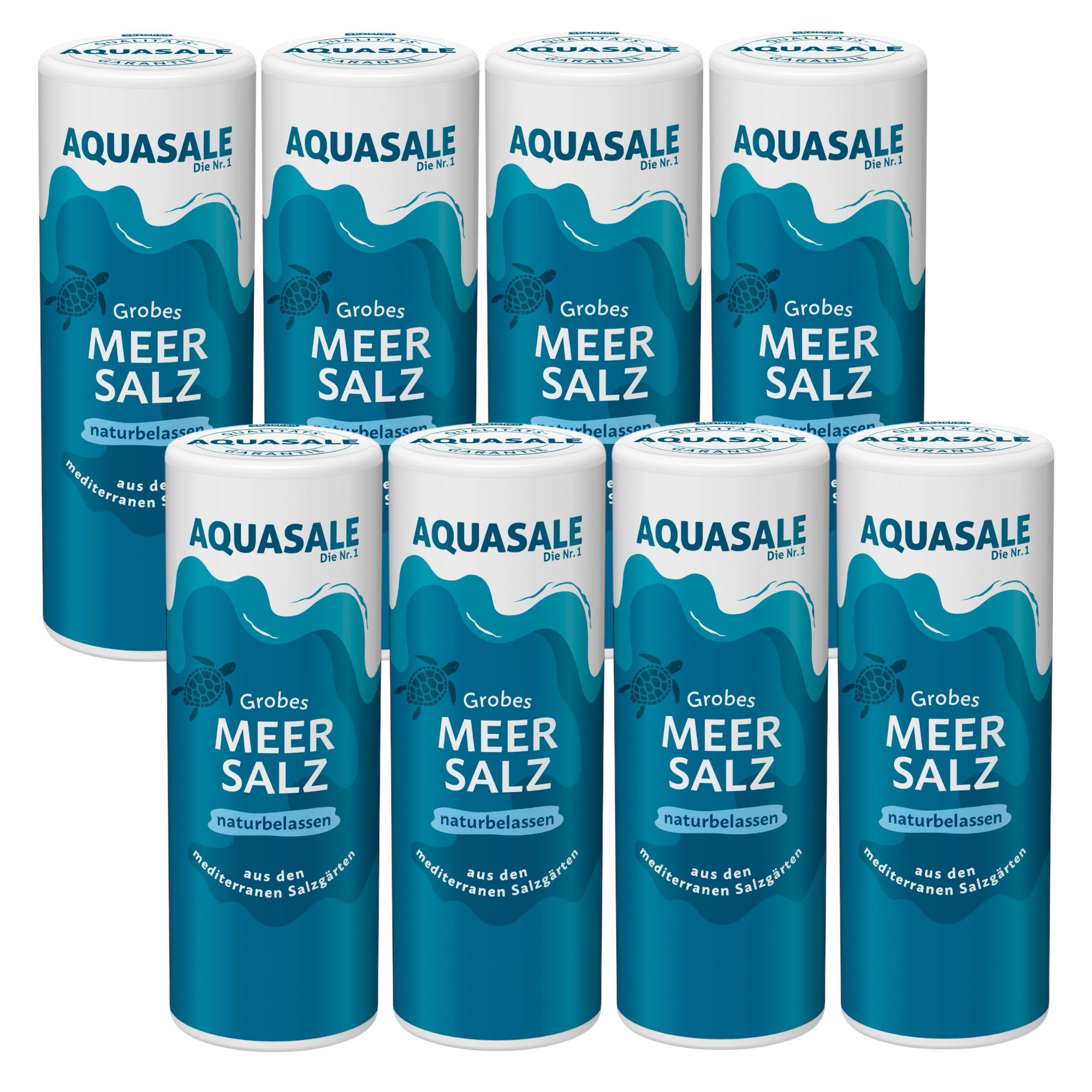 Aquasale Grobes Meersalz 8x 250g Dose